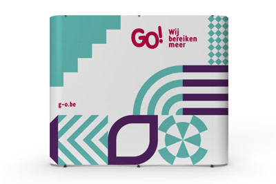 GO! Promotiemateriaal Rechte Wand 3X3 Ontwerp 1
