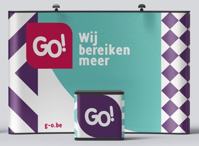 GO! Promotiemateriaal Gebogen Wand 4X3 Ontwerp2