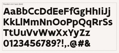 Voorbeeld van het lettertype Flanders Art Sans Bold