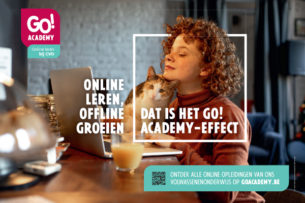 Affiche GO! Academy Meisje Met Kat Rh