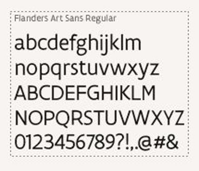Voorbeeld van het lettertype Flanders Art Sans Regular