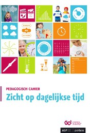 Boekomslag Met Een Raster Van Afbeeldingen En Iconen Die Dagelijkse Activiteiten Tonen, Titel 'Zicht Op Dagelijkse Tijd